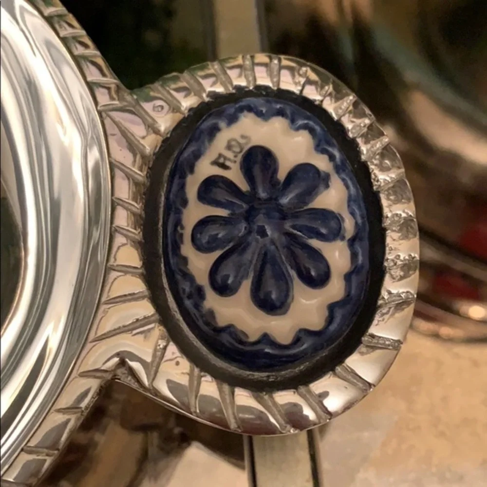 Mexican pewter serving dish
